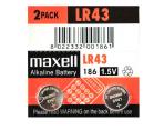 《MAXELL》LR43電池(2粒/卡)